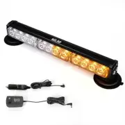 14" Emergency Strobe Lights Bar Built-in Battery Powered 14 inch Amber/White