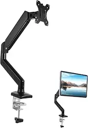 GAROZATION Computer Monitors Stand Desk Mount Clamp for 13-32 Inch Screens Gas Spring Arm Black Monitor Desk Stand Work Desk Accessory