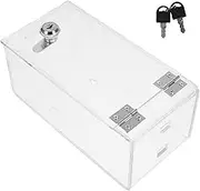 SEWACC Mobile Phone Storage Box Cellphone Holder Classroom Cell Phone Cabinet Lockable Storage Container Cellphone Locker Transparent Acrylic