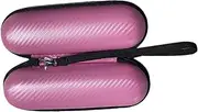 Perfk Travel Holder for Electric Toothbrush with Storage Compartment, Pink PU Leather