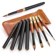 Sable Travel Watercolor Brushes, 4pcs Elegant Kolinsky Sable Watercolor