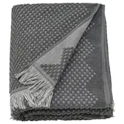 FJÄLLSTARR bath sheet, dark grey, 100x150 cm