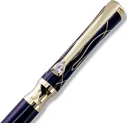 LACHIEVA LUX Black Elegant Crystal Executive Metal Ballpoint Pen with German-made P900M Refills, Luxury and High end Writing Instruments for women-Black