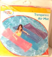 New 6' Sand N Sun Adult Pink Transparent Air Mat Float B2