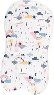 Perfeclan Infants Car Seats Insert High Chair Cushion Cute Pattern Portable Stroller Cushion Insert Stroller Seat Liners for Bouncer Baby, Rainbow
