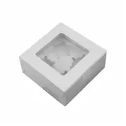 Cupcake Storage Box Cases Pattered Window Boxes