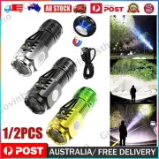 1/2X Mini Flashlight Three-Eyed Camping Light Waterproof Flash Super Power Torch