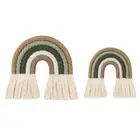 Rainbow Wall Hanging Ornament Handmade Woven Tassel Macrame Home Decoration for