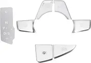 TUCKBOLD Gear Shift Multimedia Handbrakes Panel Button Switch Cover for A4 B9 A5 2017-2019 Centre Console Interior Trim Button Cap Decor Silver Tone 1 Set