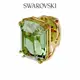 SWAROVSKI 施華洛世奇 MILLENIA 淡金色綠水晶單顆夾式耳環