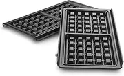 De'Longhi Waffle Plates DLSK155, MultiGrill Easy Waffle Griddles, Perfect for Waffles, 2 Plates, Black