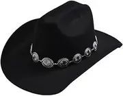 YFVFAGDMKV Classic Western Cowboy Hat for Women's Photo Props Cowgirl Jazz Hats Party Dress Cap Sunshade Cowboy Hat(2)
