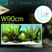 180L Fish Tank Rimless Aquarium 45° Mitered Edges Ultra Clear Low Iron Glass