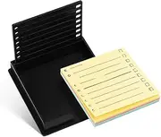 HOODANCOS Sturdy Compact Design Memo Stencil Template Note Paper Dispenser Desk Paper Holder Office Organizer