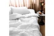 Dickies Queen Bed Home Bedding Washable Hygienic Anti-Microbial Quilt Cover WHT