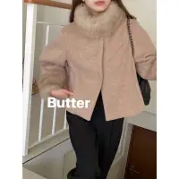 在飛比找蝦皮購物優惠-Butter韓國代購🐻領&袖毛毛暖呼呼外套🥨韓國女裝 韓國東