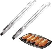 Stainless Steel Food Tongs,2Pcs Multifunction Cooking Tongs Kitchen Serving Tong Barbecue Clamps,Kitchen Cooking Tongs Bread Clamp BBQ Tongs,Barbecue Clip Food Tongs Steak Buffet Beef Bread Clamps
