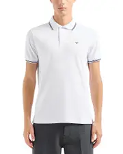 Emporio Armani Tipped Stretch Short Sleeve Polo Shirt