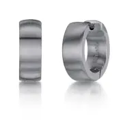Men's Titanium Hinged Hoop Earring Brushed Matt Plain Earring