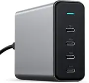 Satechi 165W USB C 4-Port PD GaN Charger – Compatible with 2022 MacBook Pro/Air M2, 2021 MacBook Pro M1 Pro & Max, 2020 MacBook Air/Pro M1, 2021 iPad Pro M1, iPhone 16 Series & iPhone 15 Series