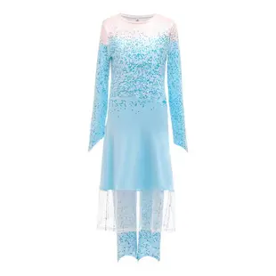 公主裙爆款冰雪奇緣2艾莎公主套裝女童cosplay連衣裙
