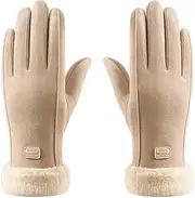 Hsthe Sea Women's Winter Warm Touchscreen Gloves with Fleece Lined Knitted Winter Gloves for Cold Weather