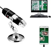 40 to 1000x Magnification Endoscope, 8 LED USB 2.0 Digital Microscope, Mini Camera with OTG Adapter and Metal Stand, Compatible with Mac Windows 7 8 10 Android Linux