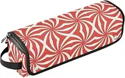 [sanluoli] Hair Tool Travel Bag and Heat Resistant Mat with Zipper Curling Iron Travel Holder Storage Bag Merry Christmas Portable Organizer