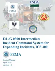ICS 300: Intermediate Incident Command System for Expanding Incidents: STUDENT M