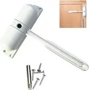 TopHomer Automatic Door Closer, Heavy Duty, Adjustable Spring Loaded, Surface Mount, Hydraulic, White