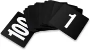 New Star Foodservice 23084 1-100 Double Side Plastic Table Numbers, 4" X 4" Inch