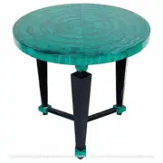 24" Green Round Coffee Table Top Malachite Random Console Hotel Bar Desk Home De