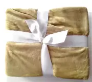 HOME ESSENTIALS Velvet Plush Throw Blanket Taupe Beige 50 x 60 Cozy Gift NWT