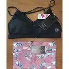 Calia By Carrie Underwood Ruched Trim Bikini Top XS Caviar Bodyfree & Headband
