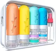 18pack Travel Bottles for Toiletries,TSA Approved Silicone Travel Containers jar for Toiletries,Leak Proof Refillable Liqus Shampoo And Conditioner Travel Essentials toiletry Bottles