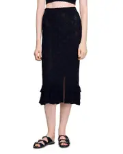 Sandro Knit Midi Skirt