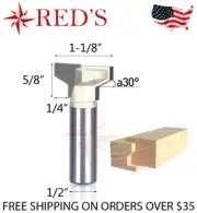 Tideway Carbide Pro LC16011808 1-1/8" Drawer Lock 1/2" shank router bit