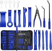 19 Pack Trim Removal Tool Kit，No Scratch Plastic Pry Tool Kit,Car Panel Fastener Clips Removal Automotive Plastic Upholstery Pliers Removal Install Pry Car Tool with Storage Bag