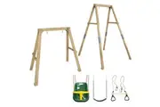 Lifespan Kids Bloom Growable Swing Set with Baby Seat (Green), Belt Swing & Trapeze