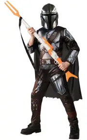 Rubie's Mandalorian Boys Deluxe Star Wars Costume 300929l grey Large