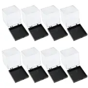 8 Pcs Square Transparent Plastic Box Mini Storage Containers Specimen Case