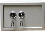 Mechanical Old Double Double Lock Old Man Anti-Theft Safe Home Small Office Safe Into The Wall Safe Box(20KDouble lock gray)