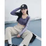 *米菲美國*ADIDAS 3-STRIPES BUTTON LONG SLEEVE T-SHIRTS 長袖短版上衣 女版