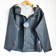 Columbia Gable Pass Waterproof Hooded Rain Jacket Mens XL Gray New w/ Tag NWT