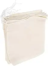 GLEAVI 10pcs Reusable Drawstring Soup Bags Muslin Tea Brew Bags for Straining Cheesecloth for Cooking for Herbal Sustainable
