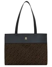 [Tommy Hilfiger] Im Latam Jacquard Tote Bag in Black