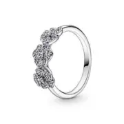 Pandora S925 Triple Pansy Flower Ring 190786C01-52 - Size 6