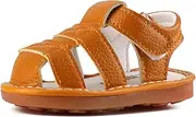 [QIETION] Toddler Boys & Girls Squeaky Sandals Closed-Toe Anti-Slip Rubber Sole First Walkers Shoes