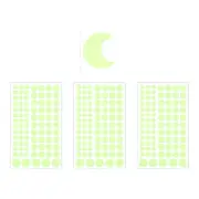 Glow Dots and Moon, Glow in the Dark Ceiling Stickers, 252 Dots Wall Decals