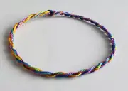 MULTICOLOR RAINBOW GLBT String BRACELET BOHO SURFER STYLE